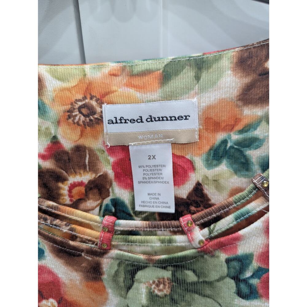 Alfred Dunner floral fall color top,2X - Picture 3 of 6